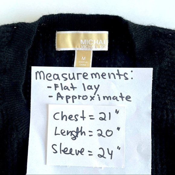 MICHAEL KORS black Long sleeve sweater, size M - Picture 4 of 4